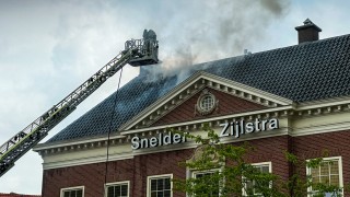 Brand bij kantoorpand in centrum Enschede