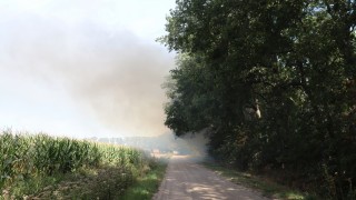 Flinke rookontwikkeling bij natuurbrand in Delden