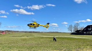 Traumahelikopter ingezet na ernstig ongeval op bouwplaats in Reutum