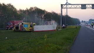 Vier jonge mannen omgekomen bij aanrijding op de A1 bij Deventer