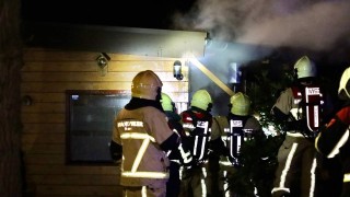 Brand in sauna van chalet in Reutum