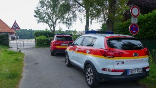 Massale inzet van hulpdiensten na aantreffen bootje zonder personen Dreil&auml;ndersee over grens bij Losser